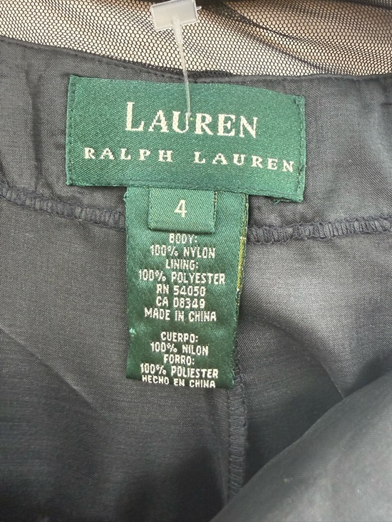 VTG Lauren Ralph Lauren Sophisticated Black Sheer Floral Maxi Evening Dress SZ 4 - Picture 15 of 17